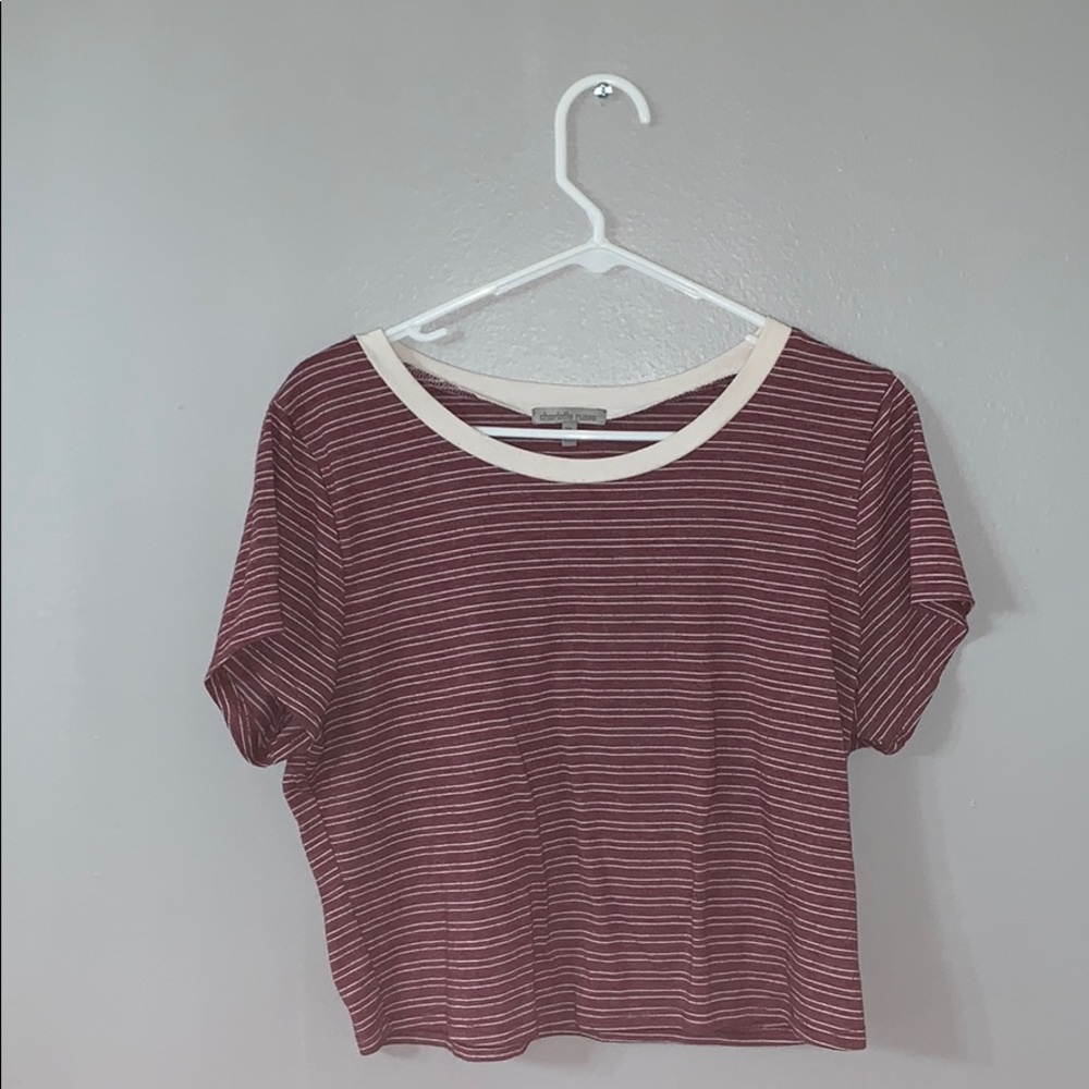 Striped crop shirt